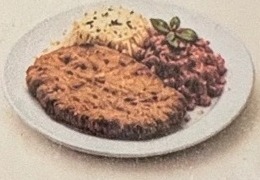 Escalope milanaise illustrée sur la carte papier de Tocino